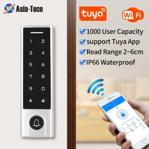 Kit WiFi Tuya App Access Control Keypad 125KHz RFID Card Reader Electric Lock Open Waterproof Keypad Lock WiFi Remote Open Anywhere