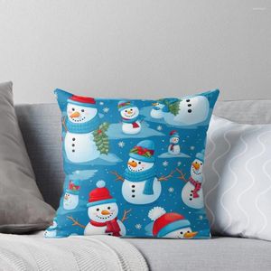 Pillow Christmas Pattern Santa Claus Season Winter Throw Embroidered Cover Couch Pillows Sofa S