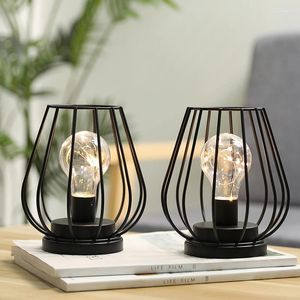 Tischlampen 2pcs Schwarze Lampe Batterie Batterieantrieb drahtlos für Wohnzimmer Schlafzimmer Hochzeiten Partys Garten Terrasse Wohnkultur