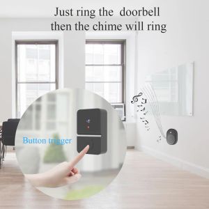 Doorbells Smart Video Doorbell 2.4GHz WiFi Wireless Doorbell IR Night Vision Door Chime 100 Degree Wide Angle Live Intercom HD Kement/Tuya