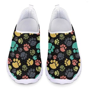 Casual Shoes Colorful Dog Woman Penny Loafers Women Running Sneakers Slip On Flats Female Mesh Ladies Summer Beach Shoe