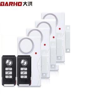 Kits Darho Door Window Entry Security ABS Wireless Remote Control Burglar Alarm Magnetic Sensor Door Alert System Home Protection Kit