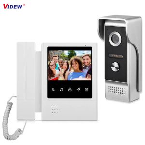 Doorbells VIDEW Doorbell Camera Video Door Phone with 4.3 Inch Monitor Screen IR Night Vison Door Entry System for Villa Home Security