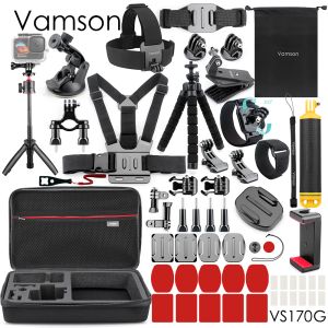 Monopods Vamson for Gopro 10 9 Sports Camera General Accessories Set Three Types of Tripods for Go Pro Hero 10 9 8 7 6 for Eken H8r Vs170