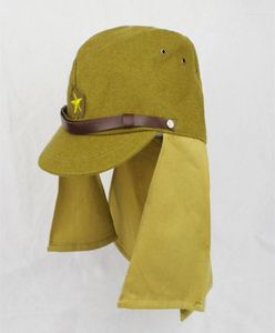 Berets Repro Wwii Японская армия Иджа Солдатская Файл Шерстяная шляпа с шерстяной шляпой с havelock neck l2743249