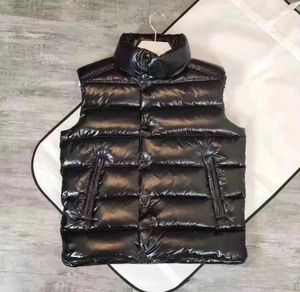 Designer mens down vest jacket high quality men Standup collar classic style Maya black short vestt7016622