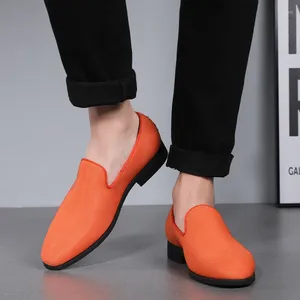 Sıradan Ayakkabı 2024 Bahar Büyük Boyut Meyh Erkekler için Nefes Alabilir Slip-On Adam Loafers Moda Çalışma Flats Sapatos Maskulinos