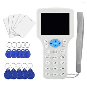 Keychains RFID NFC Copier Reader Writer 10 Frequency Programmer For ID IC Card/Keyfob And 13.56Mhz UID Key Access Control System