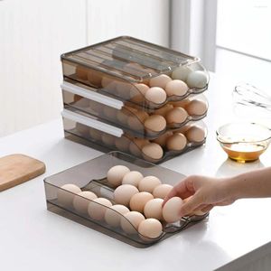 Storage Bottles Refrigerator Fresh-Keeping Rolling Egg Box Rack Holder Drawer Type Kitchen Installation