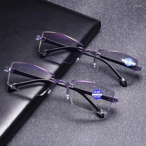 Солнцезащитные очки Умные очки с автоматической регулировкой мужчины увеличивают чтения. Строительные породы женщин против синего света