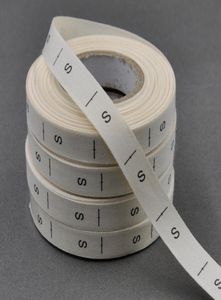 400pcslotroll Größe Etiketten Kleidungskleidung gewebte Tags XS6XL Beige Baumwollbandgröße Labels Nähen Baumwolldrucklabel 8008636