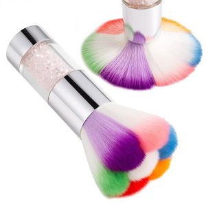 2024 Brush de unhas de flor para manicure rosa unhas de unhas acessórios de unhas ferramentas de beleza pincel blush pincel de poeira redonda de poeiraRose Nail Art Brush for Manicure