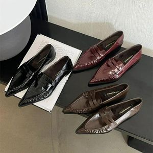 Lässige Schuhe Bailamos Marke Frauen Wohnungen fashionspitze flacher Slip auf Damen elegantes Ballett Flat Heel Ballerinas Mujer