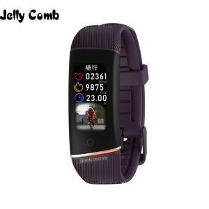 Orologi Jelly Comb Men Sport Smart Bracciale Fitness Track Monitoraggio cardiaco Monitora