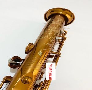 Klassiskt kaffeguld Mark VI Model Bflat Soprano Saxophone Nostalgic Style Professionalgrad Sound Sax Soprano Jazz Instrument6784894