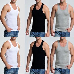 3PCS Tank Top Casual Men Culcibuilding Odzież Fitness Fitness Męskie siłowni bez rękawów kamizelki bawełniane singlety Topy mięśniowe Plus XXXL 4XL240402