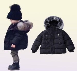 小売9色キッズウィンターコートボーイズガールラグジュアリーデザイナー厚いコットンパッドダウンコート幼児の女のジャケットフード付きジャケット7568616