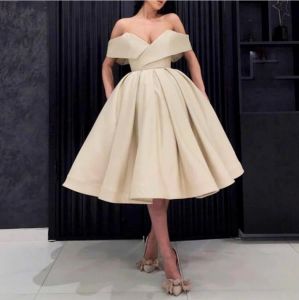 Klänningar Krikor Jabotian 2019 Elfenben Short Cocktail Party Formella klänningar handgjorda detalj kvinnor mode special tillfälle prom klänningar billiga