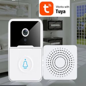 Türklingel Tuya HD Hochauflösend visuelle Smart Doorkling -Kamera Wireless Video -Türklingel Echtzeitüberwachung Home Sicherheit IR Nachtsicht