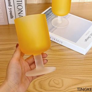 Wine Glasses Creative Sunset Goblet Orange Frosted Glass Red Party Water To Give A Friend Gift