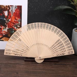 Party Supplies 1pc Fashion Fragrant Wood Fan Cheongsam Folding Chinese Wooden Vintage Hollow Antiquity Dance Wedding Gifts