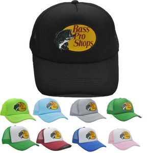 Fischdrucknetz Hut Bass Pro Shops Hut Sonnenschutz Baseball Hat Truck Fahrer Hut