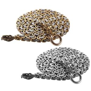 Survival Titanium Steel and Copper kölarmband Halsband Multi Purpose Decoration Outdoor Self Defense Chain Whip Midje Chain Pendant