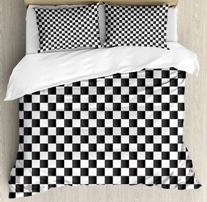 Bedding Sets Checkered Set For Bedroom Bed Home Monochrome Composition With Classical Chessboar Duvet Cover Quilt Pillowcase