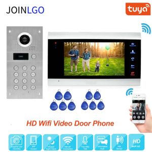 Intercom 960p Ahd Tuya Smart App Remote Unlock WiFi IP Video Door Phone Video Intercom System Motion Detection Code Keypad RFID CAMERA