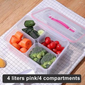 Storage Bottles Cereal Container Food Grade Bpa Free Sealing Box With Lid Handle Design For Fresh-keeping Grain Transparent