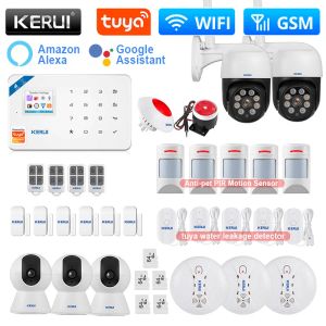 キットCorina W181 Home Security Alarmen Wifi GSM TUYA SMART ONDERSTOUNINGALEXA GOOGLE HOME ANTIPET MOTION SENSOR WATER WATER LEKKAGE DETECTO