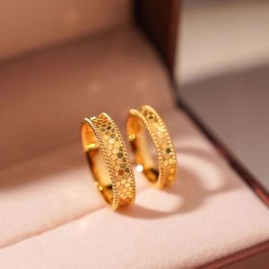 New Fashion Jewelry Bright Mirror Gold 24k Pack Gold Dragon Scale Ring Pair for Men and Women