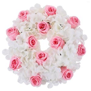 Świecany świecznik Garland Garland Artificial Flower Rose Rose wieniec świąteczne obrączki Wreńki Dekorun