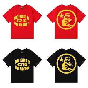 Hellstar 셔츠 2024New 디자이너 Hell Star T 셔츠 남성 패션 트렌드 No Guts No Glory Letter 인쇄 100 Cotton Tshirt 힙합 랩 랩 스트리트 패션 토크쇼 Tees