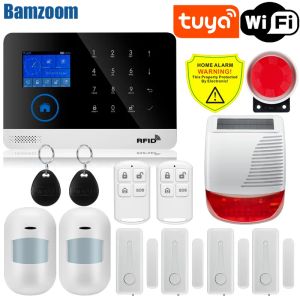 Одежда Tuya Wi -Fi GSM защита от защиты домохозяйства Smart Alarm System Сенсорный экрана набор грабителей мобильный приложение