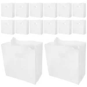 Storage Bags Tote Bag Packaging Plastic Party Favors Retail Store White Shopping Handles