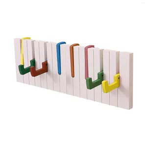 Kitchen Storage Piano Wooden Coat Rack Wall-Mounted Hook Punch-Free Display Stand For Home Clothing Organizer Hanger Creative Plastic