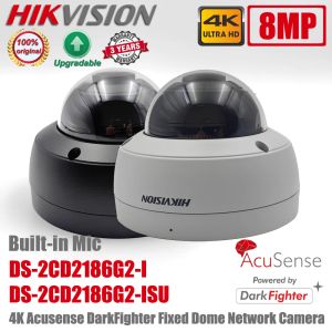 Камеры оригинал Hikvision DS2CD2186G2ISU DS2CD2186G2I 8MP 4K POE IR IP67 IK10 Darkfighter Acusense Dome CCTV Camer