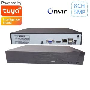 Sistema wouwon tuya smart vida 8ch 4ch Onvif NVR Video Video Recorder H.265 IP Câmera CCTV Sistema Rede P2P Câmera de vigilância de vídeo