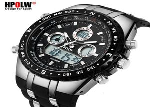 Men039S Luxury Analog Digital Quartz Titta på nya varumärken Hpolw Casual Watch Men G Style Waterproof Sports Military Shock Watches CJ7286228