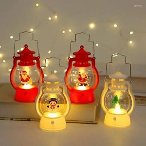 Candle Holders LDHLM Christmas Decorative Lamp LED Lantern Light Santa Claus Merry Decorations For Home 2024 Xmas Navidad Noel Gift