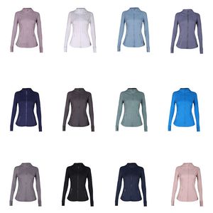 lu yoga jacket women's sports jacket zipper cardigan long sleeve tight fitness wear running top Yoga clothing wholesale