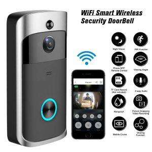 Doorbell akıllı kapı zili kamera wifi kablosuz çağrı intercom videoya için video için kapı çan ring telefon ev güvenlik kameraları