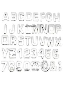 1st 3D DIY Chrome ABS Alphabet Letter Number Symbol Car Decal Stickers Universal för Honda/VW // Skoda/Ford/Peugeot1754317