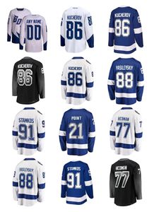 Hockey -Trikot Tampa Nikita Kucherov Bay Brayden Point Brandon Hagel Victor Hedman Steven Stamkos Nicholas Paul Mikhail Sergachev Lightning Darren Raddysh