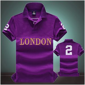 2025s camisa de lapela algodão camiseta curta Camiseta masculina British Casual Color Contrast Plus Size Sports Sports Cross-Border New S-5xl