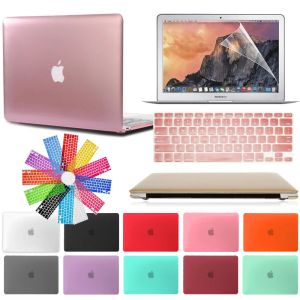 Fall för Apple MacBook Air 13/11 Inch/MacBook Pro 13/16/15 Inch Hard Shell Laptop Protector Case + Tangentboard Cover + Screen Protector