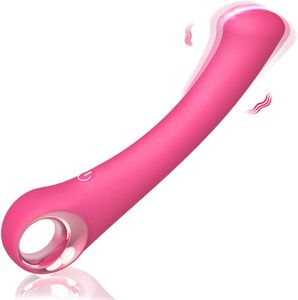 Clitoral G Spot Spot Vibrador Toy sexo para mulheres Massageador de varinha pessoal 9 Modos vibratórios Vibradores anal de dedo de bala para casal, brinquedos sexuais adultos de silicone mole (rosa)