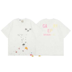 men t shirt designer T shirts mens womens painter fashion letter graffiti print graphic tee round neck short sleeve Shirt outdoor sweatshirt two Colors