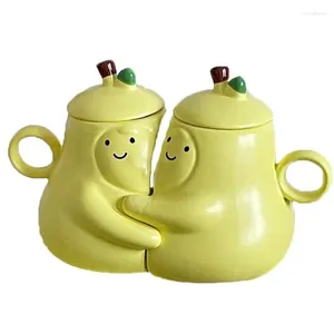 Muggar Mugg ett par älskare Creative Gift Ceramic Söt rolig vattenkopp för flickvän kaffekoppar